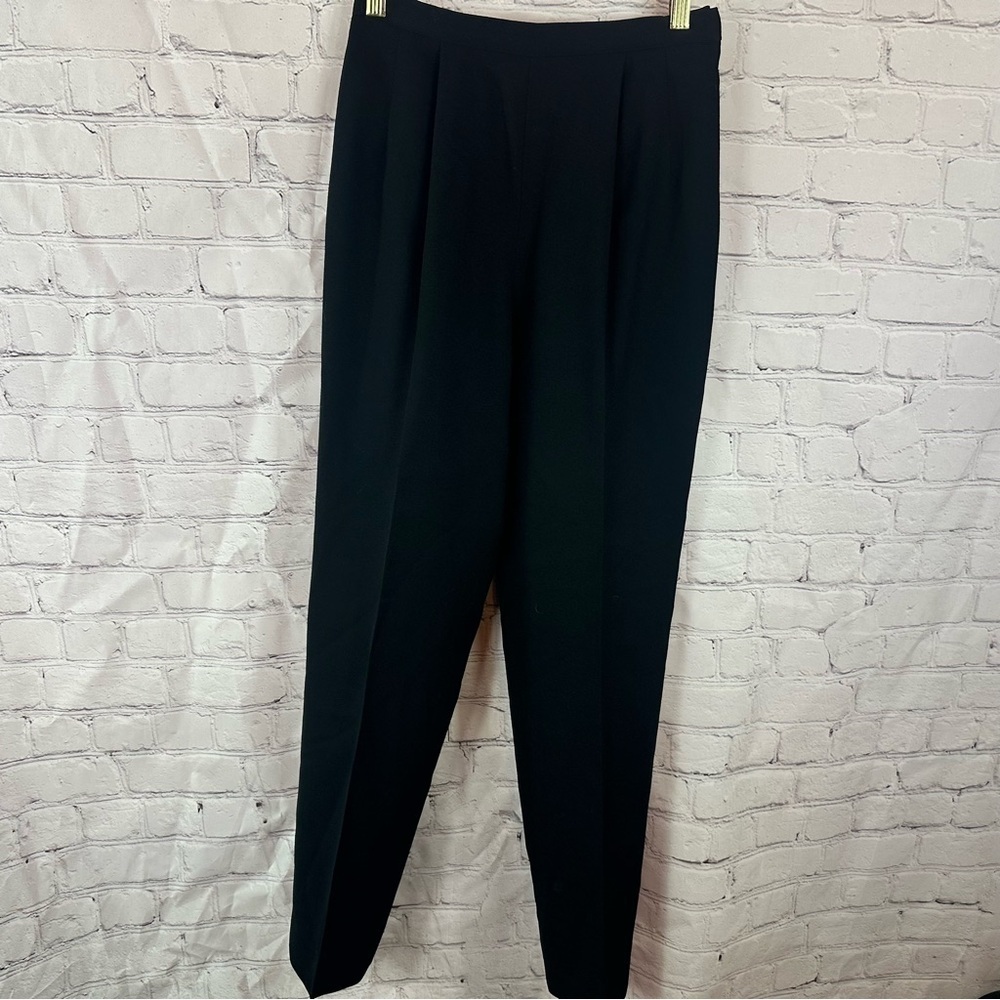 vtg talbots wool dress pants Classic Black womens 4 trousers tailored office